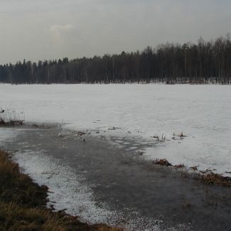 Заснеженный Долгий пруд