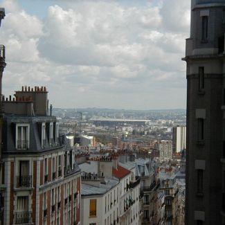 Вид на Stade de France с Монмартра