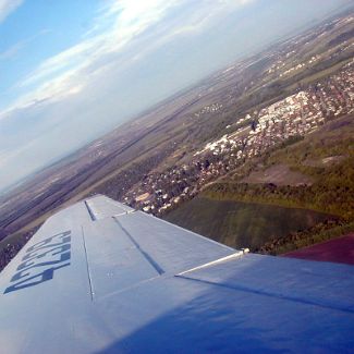 Take off at Saratov airport Взлёт из саратовского аэропорта