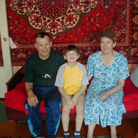 Ilya@ with grandmother & grandfather