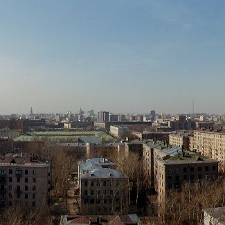 Москва: Панорама Лефортово Вид на севро-запад с крыши здания ВЭИ (ул. Красноказарменная, д. 12)