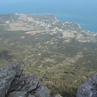 Крым: Вид на Гаспру с Ай-Петри