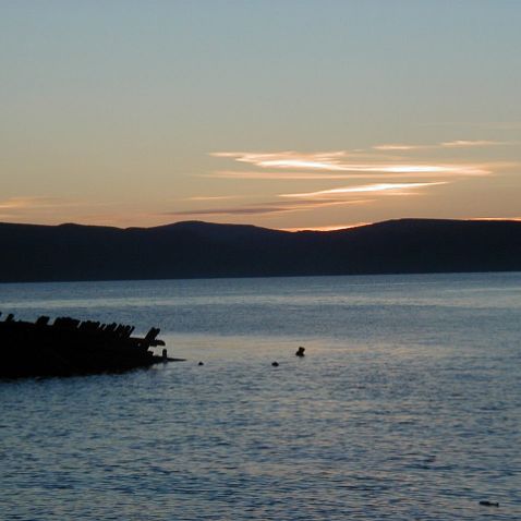 Listvyanka urban village on Baikal lake Посёлок Листвянка на озере Байкал