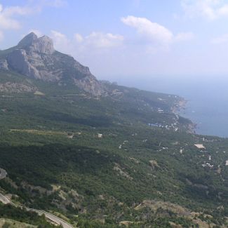 Крым: Панорама Ласпинской бухты Laspi bay panorama, Crimea