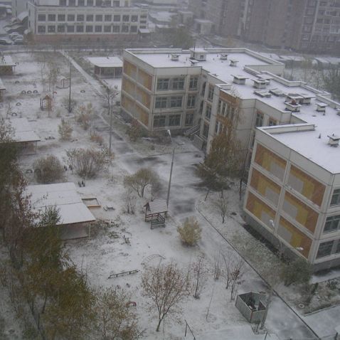 First snow in Moscow