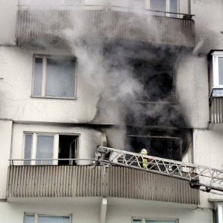 Пожар в жилом доме на проспекте Мира