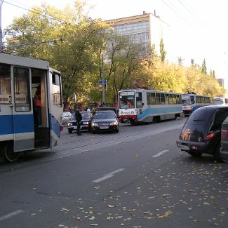 Авария на Красноказарменной улице