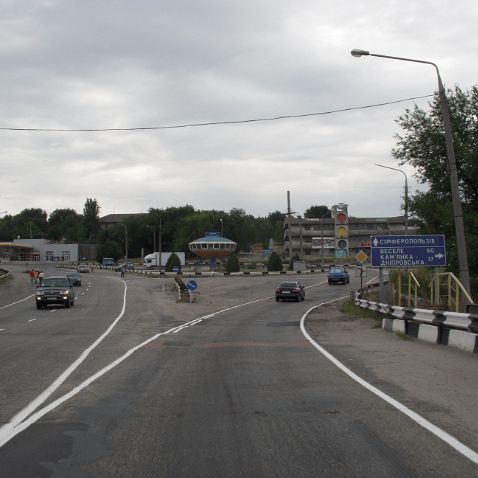 Ukraine: Zaporizhia region: Road E105 Украина, Запорожская область, дорога E105