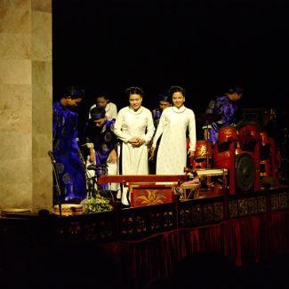 Musicians at Thang Long Water Puppet Theatre