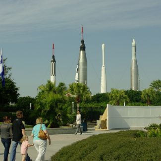 KSC rocket garden Парк ракет в комплексе посетителей Космического Центра Кеннеди