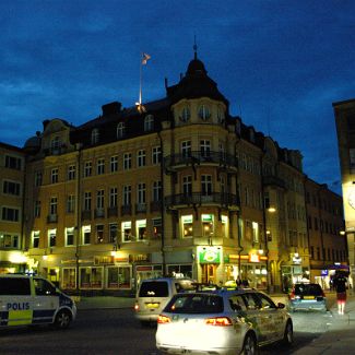 Strandbergska huset vid Stora torget, Uppsala Страндбергский дом на Большой площади в Уппсале