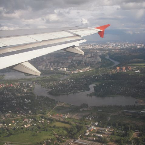 Take off from Sheremetyevo International Airport (IATA: SVO, ICAO: UUEE)