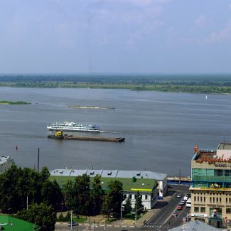 Вид на Волгу из Нижегородского Кремля