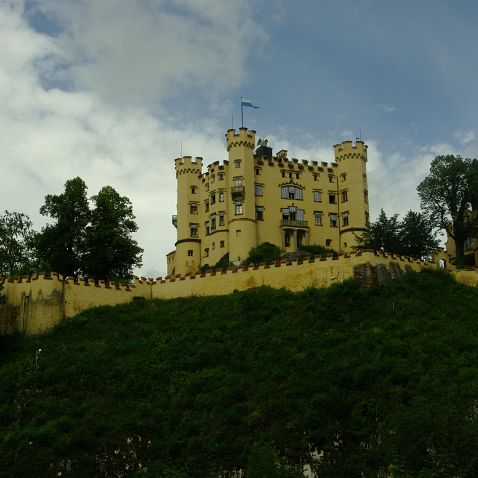 Germany: Bavaria: Ostallgäu: Hohenschwangau village & castle