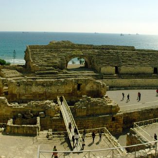 Tarraco roman amphitheatre panorama Панорама амфитеатра римского города Таррако