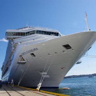 Costa Favolosa ship at the port of Kristiansand