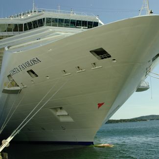 Costa Favolosa ship at the port of Kristiansand