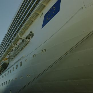 Costa Favolosa ship at the port of Kristiansand