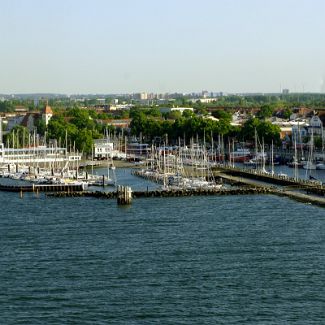 Hafen Warnemünde Германия: Мекленбург: Панорама порта Варнемюнде