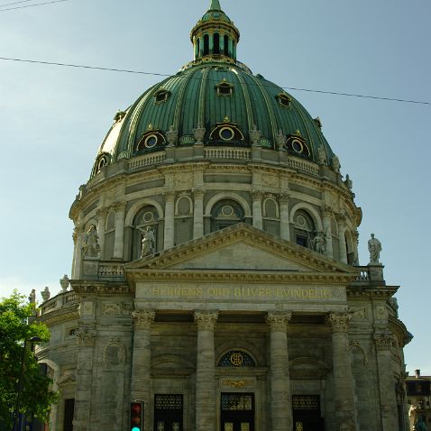 Danmark: København: Frederiks Kirke - Marmorkirken Церковь Фредерика или Мраморная церковь - лютеранская церковь в Копенгагене