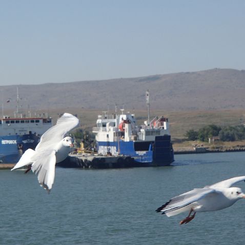 Russia: Kerch Strait ferry Керченский пролив: На пароме из порта Крым в порт Кавказ