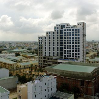 Đà Nẵng panorama Вьетнам: Панорама Дананга в юго-западном направлении.