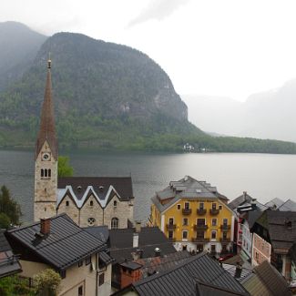 Blick auf Hallstatt und den Hallstätter See