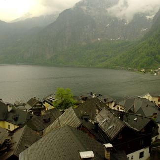 Blick auf Hallstatt und den Hallstätter See