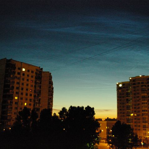 Noctilucent clouds Серебристые облака в Москве