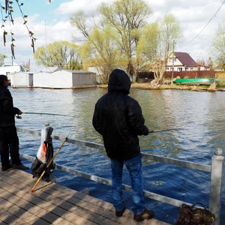 Рыбаки на реке Трубеж, Переславль-Залесский