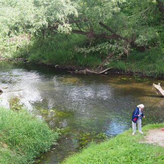 Рыбачка на реке Ламе