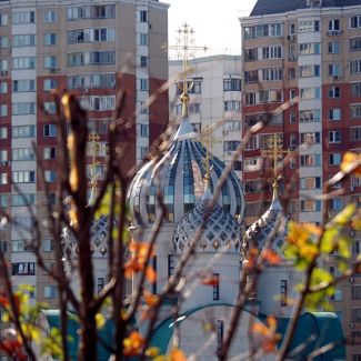 Купола собора святителя Николая в Павшинской пойме