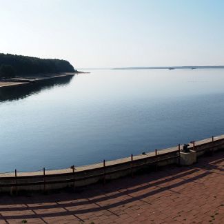 Вид на Волгу с причала бухты Коприно