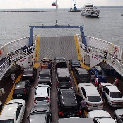 Ferry from Port Caucasus to Port Crimea Через Керченский пролив на пароме из Порта Кавказ в порт Крым