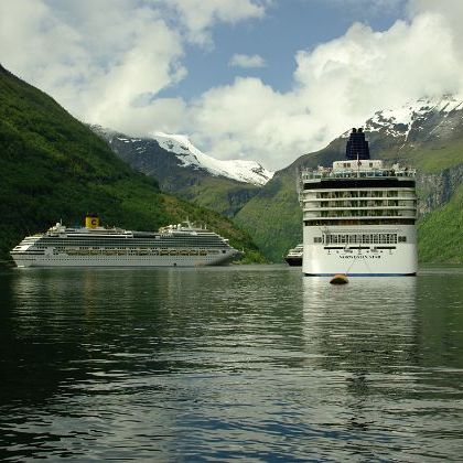 Kongeriket Norge: Geirangerfjorden Норвегия. Мёре-ог-Ромсдал. Суннмёре. Гейрангер-фьорд