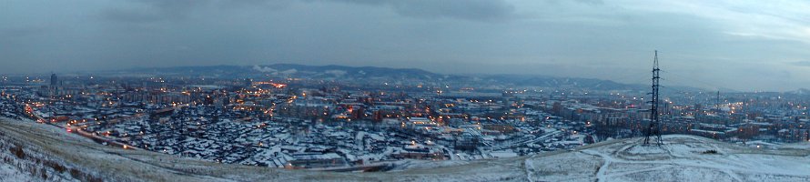 Панорама Красноярска с Караульной горы : Красноярск, Panorama, Russia, Siberia