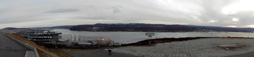 Kola Bay (Murmansk Fjord)  Мурманск: Панорама Кольского залива-фьорда : Фьорд, Море, Мурманск, Panorama, Russia