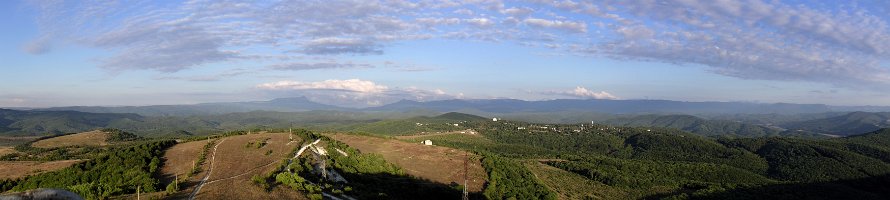 Крым: Панорамный вид с вершины Сельбухры : Крым, Научный, Горы, Panorama, Crimea