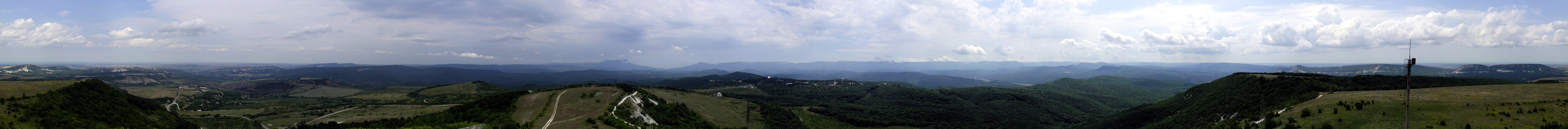 Crimea. Panoramic view from Mt. Selbukhra