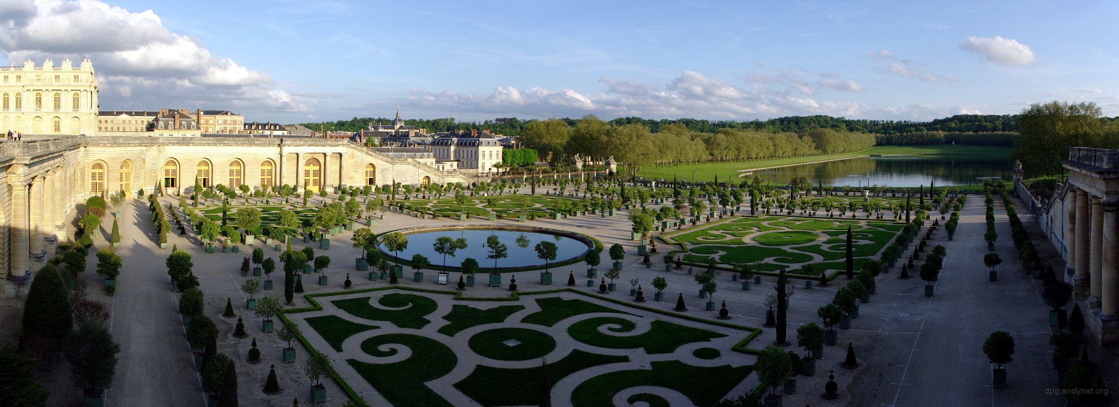 Jardin de l'orangerie du parc de Versailles