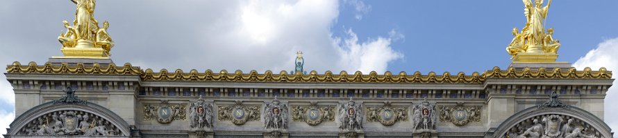 Opéra Garnier  Франция: Парижская Опера. Панорама из двух кадров. : France, Paris, Panorama