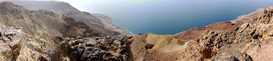 Jordan: Dead Sea near Wadi Zarqa Ma'in : Jordan, Sea, Море, Panorama