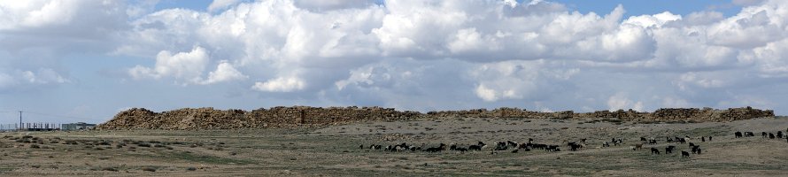 Jordan: Umm Al-Rasas ruins  أم الرّصاص‎ : Jordan, Ruins, Panorama