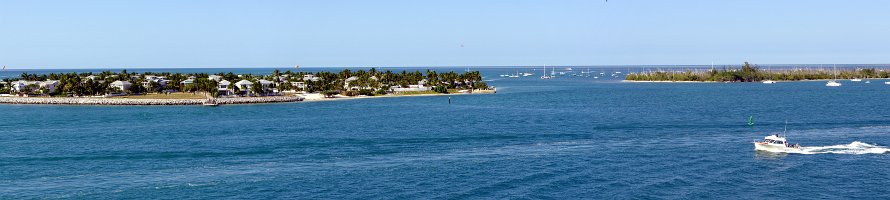 Sunset Key & Wisteria Island panorama  Панорама островов Сансет Ки и Вистерия во Флоридском заливе : USA, Florida, Panorama, Sea, Море, Key West, Cruise