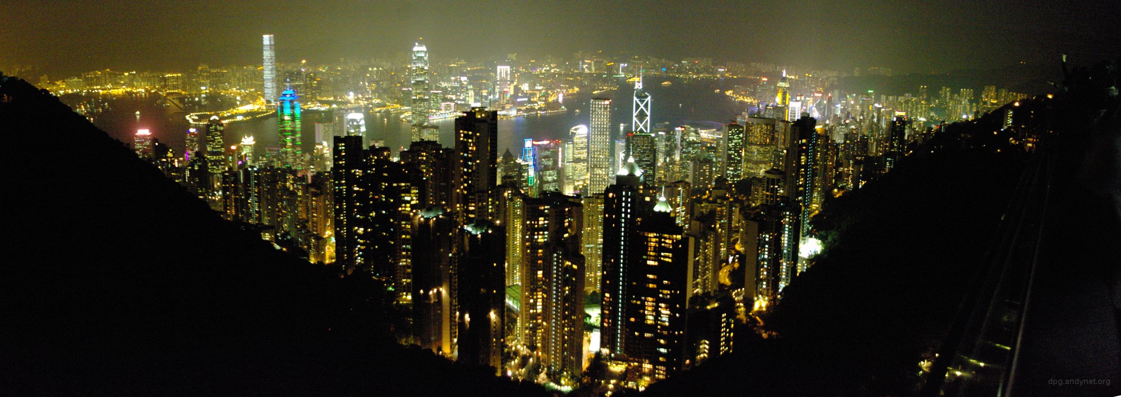 Night view on Hong Kong & Victoria Harbor