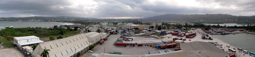 Jamaica: Montego Bay Cruise Port panorama  Ямайка: Панорама круизного порта Монтего-Бэй : Sea, Cruise, Caribbean, Jamaica, Море, Panorama