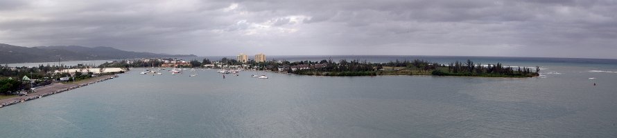 Jamaica: Morning view of Montego Bay  Ямайка: Утренняя панорама залива Montego : Sea, Cruise, Caribbean, Jamaica, Море, Panorama