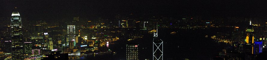 Hong Kong & Victoria Harbor  Hong Kong: View from Peak Victoria : Sea, Hong Kong, Panorama, Море