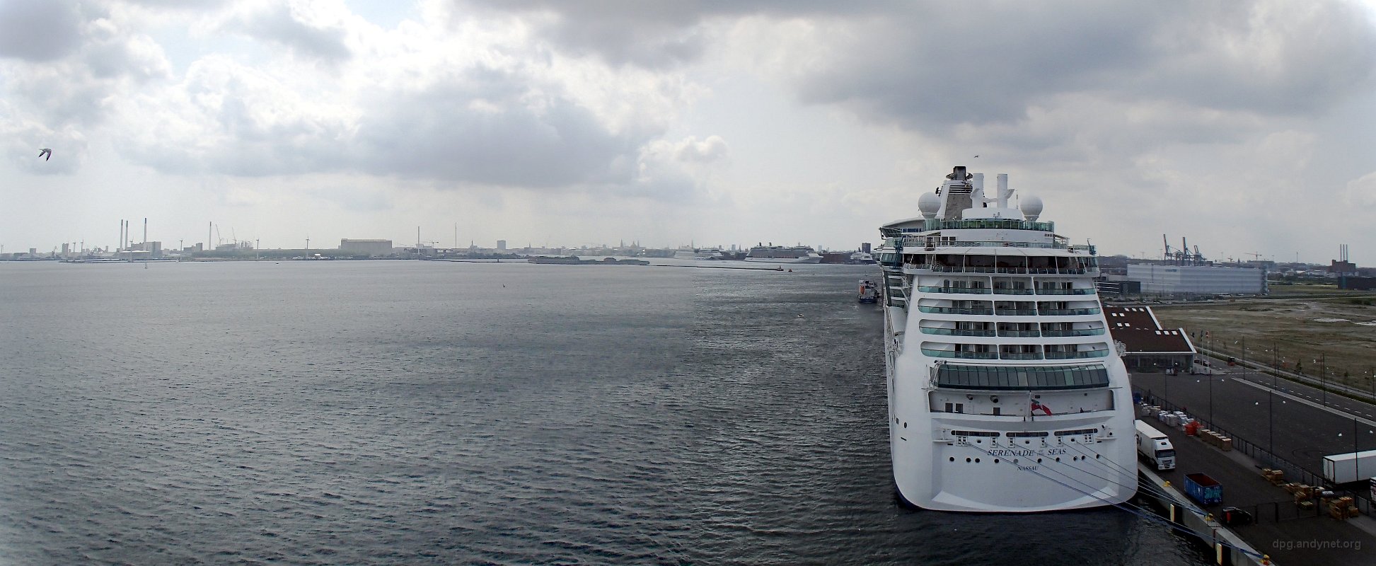 Serenade Seas ship in the port of Copenhagen