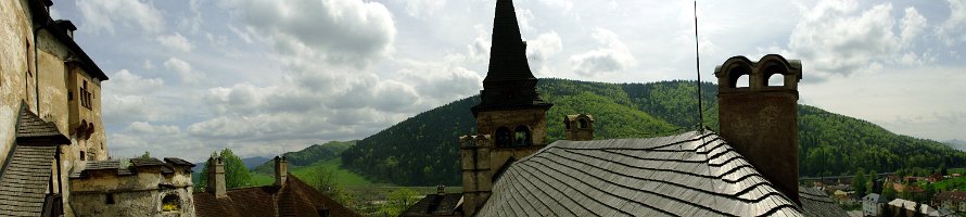 Oravský hrad  Slovensko: Oravský hrad : Panorama, Slovensko, Горы, Castle